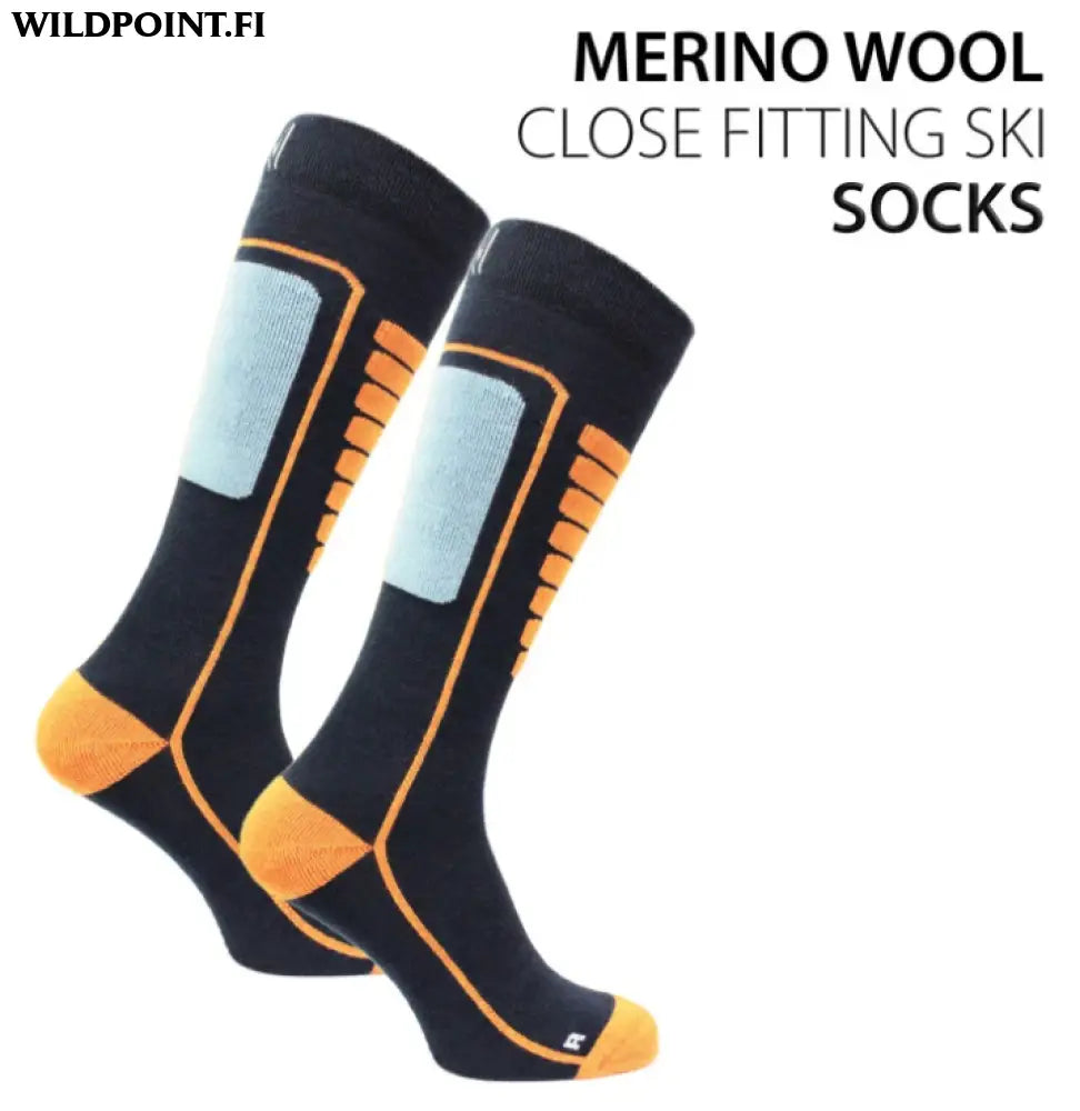 Norfolk courchevel hiihtosukat navy/oranssi - 35-38