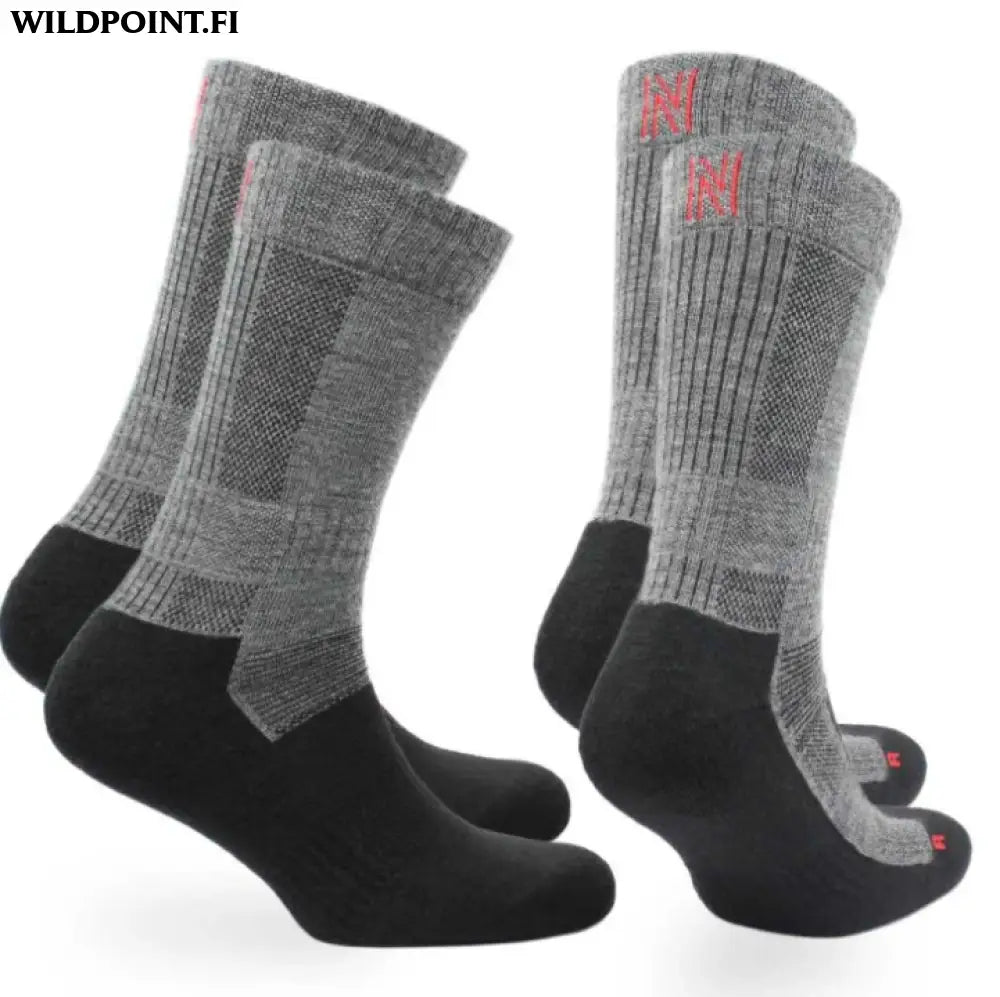 Norfolk leonardo junior merinovillainen lasten urheilusukka 2pr harmaa - 31-34