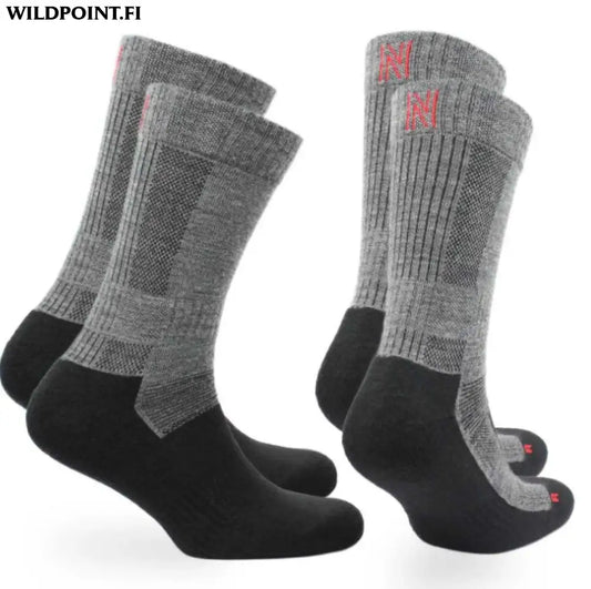 Norfolk leonardo junior merinovillainen lasten urheilusukka 2pr harmaa