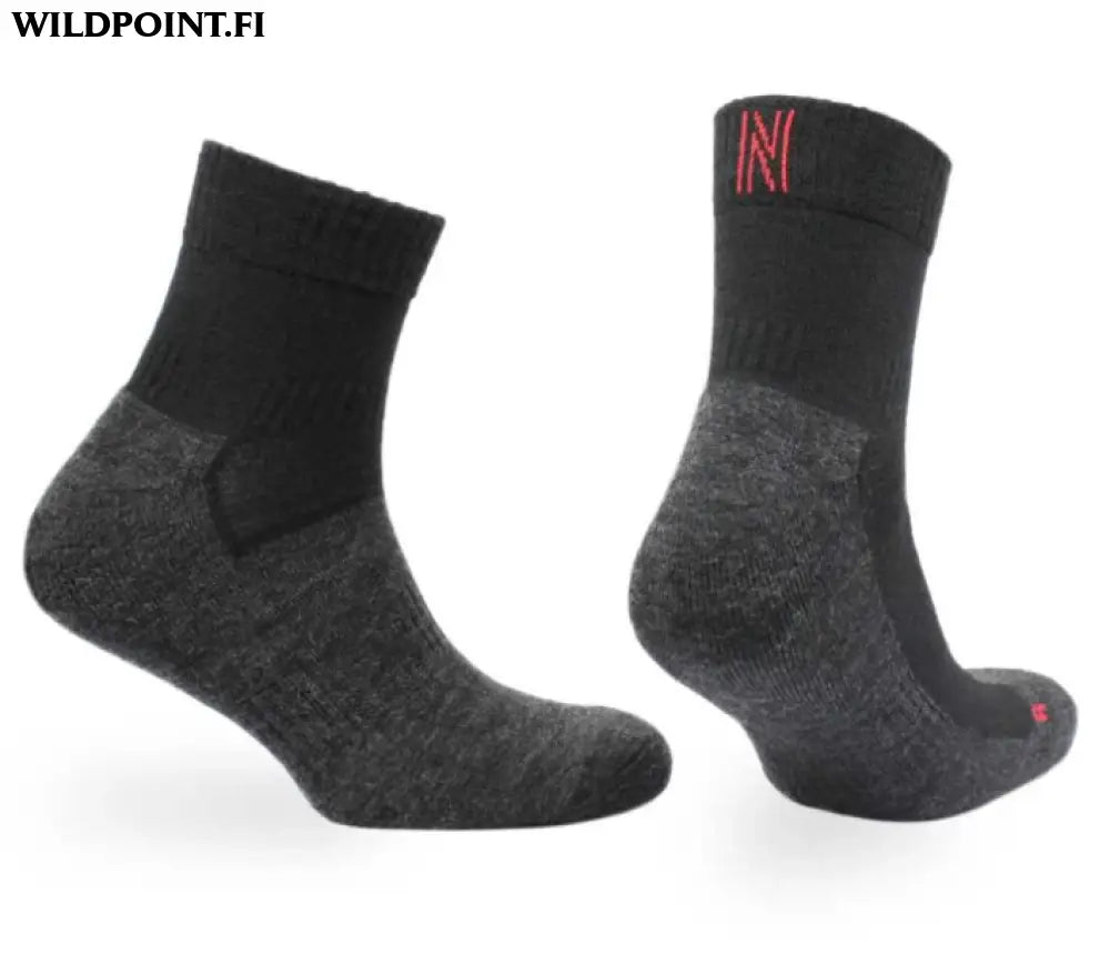 Norfolk leonardo qtr merinovillainen urheilusukka 2pr musta - 35-38