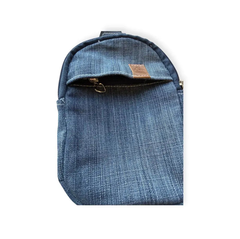 Pikkureppu farkku - kierrätetyistä farkuista retkeilyvarusteet verkkokaupasta