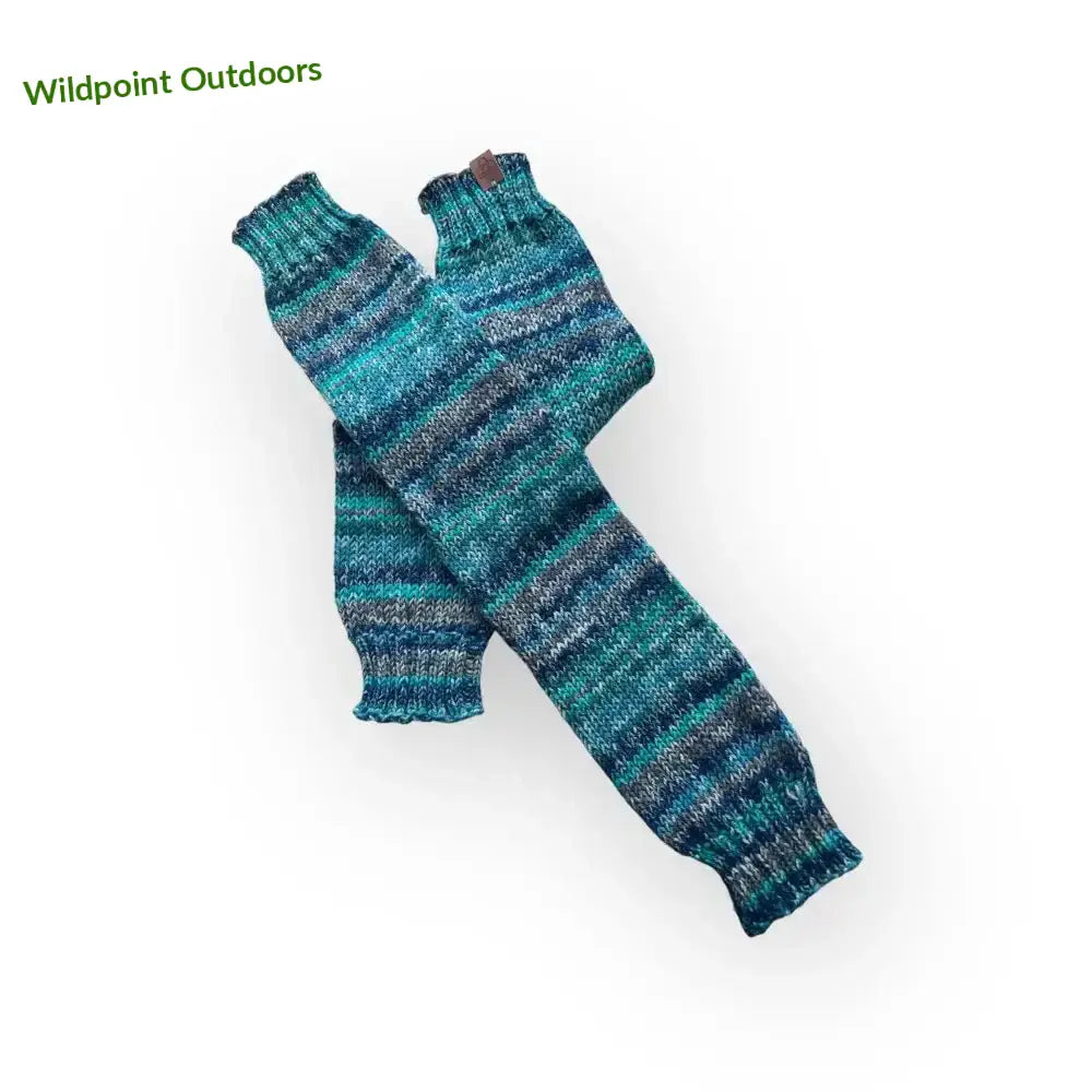 Pitkät värikkäät säärystimet - kotimaista käsityötä - vihreä - säärystimet - retkeily 44,90 €