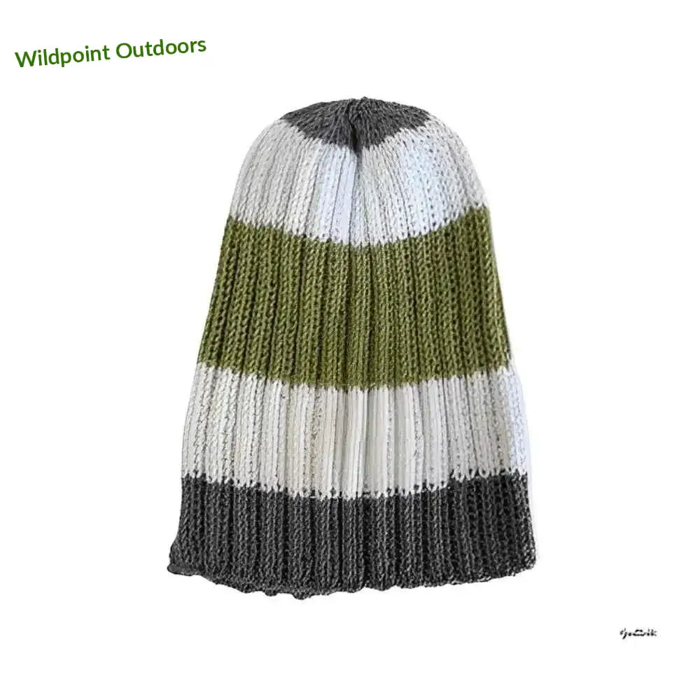 Puuvillapipo sammal - harmaa-valko-vihreä - pipo - wildpoint outdoors retkeily 19,90 €