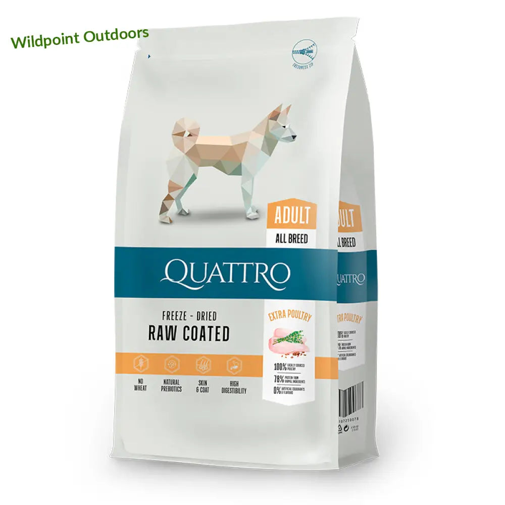 Quattro dog adult poultry all breed - 3kg - wildpoint retkeily 13,90 €