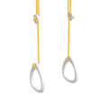 White plastic gymnastics rings with yellow suspension straps for fitness use from the birch yellow series