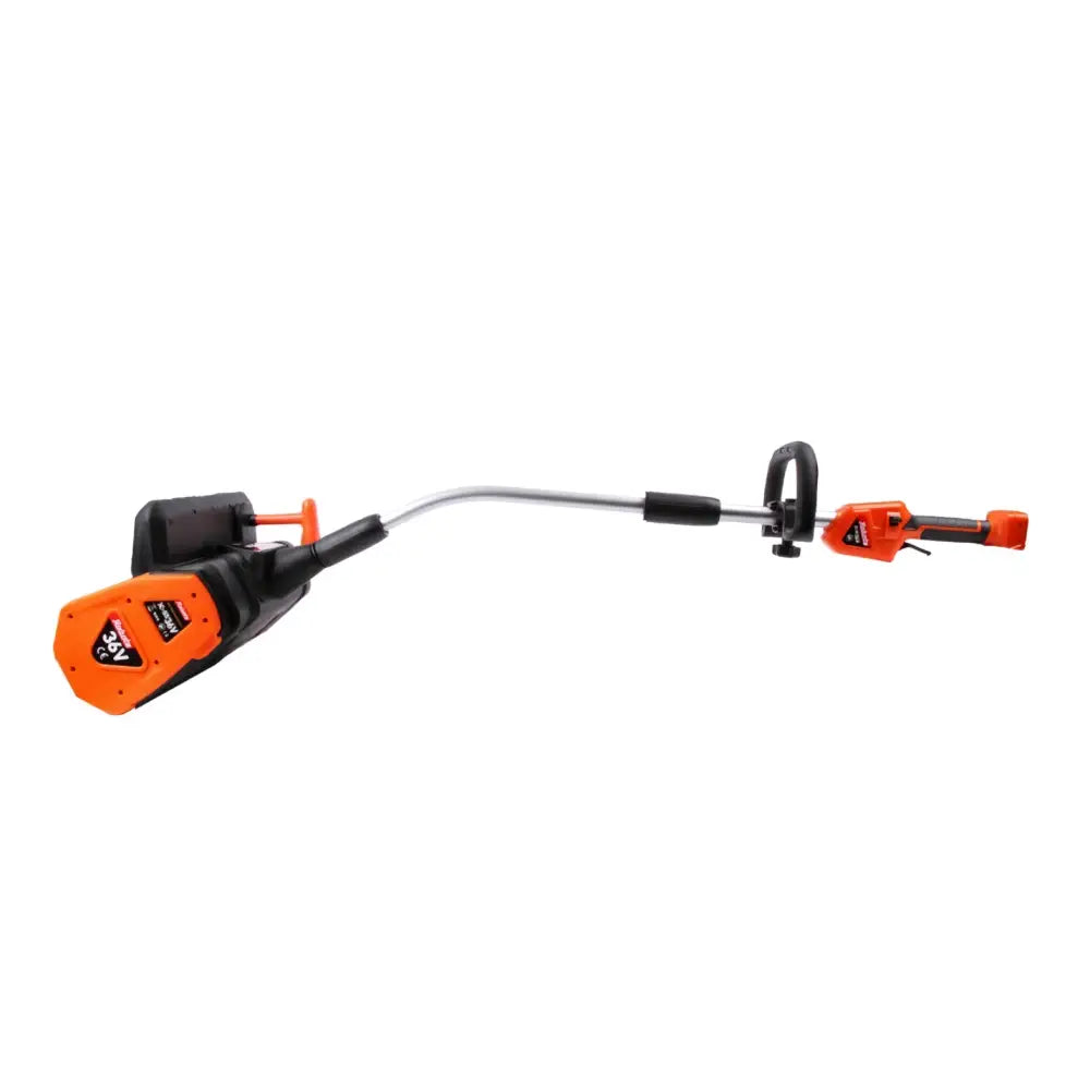 Robota dc-ss36v akkulumilapio 36v runko oranssi musta johdoton kaapelileikkuri käyrällä metallivarsilla ja ergonomisella kahvalla