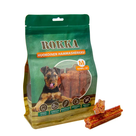 Rokka huokoinen hammasherkku - hammasherkku koirille retkeilyvarusteet verkkokaupasta