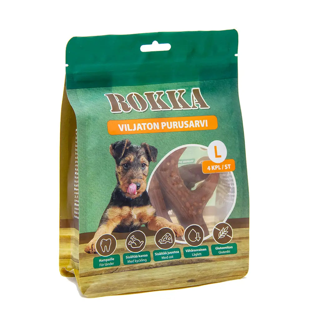Rokka viljaton purusarvi - l 4kpl - purusarvi koirille retkeilyvarusteet verkkokaupasta 9,90 €