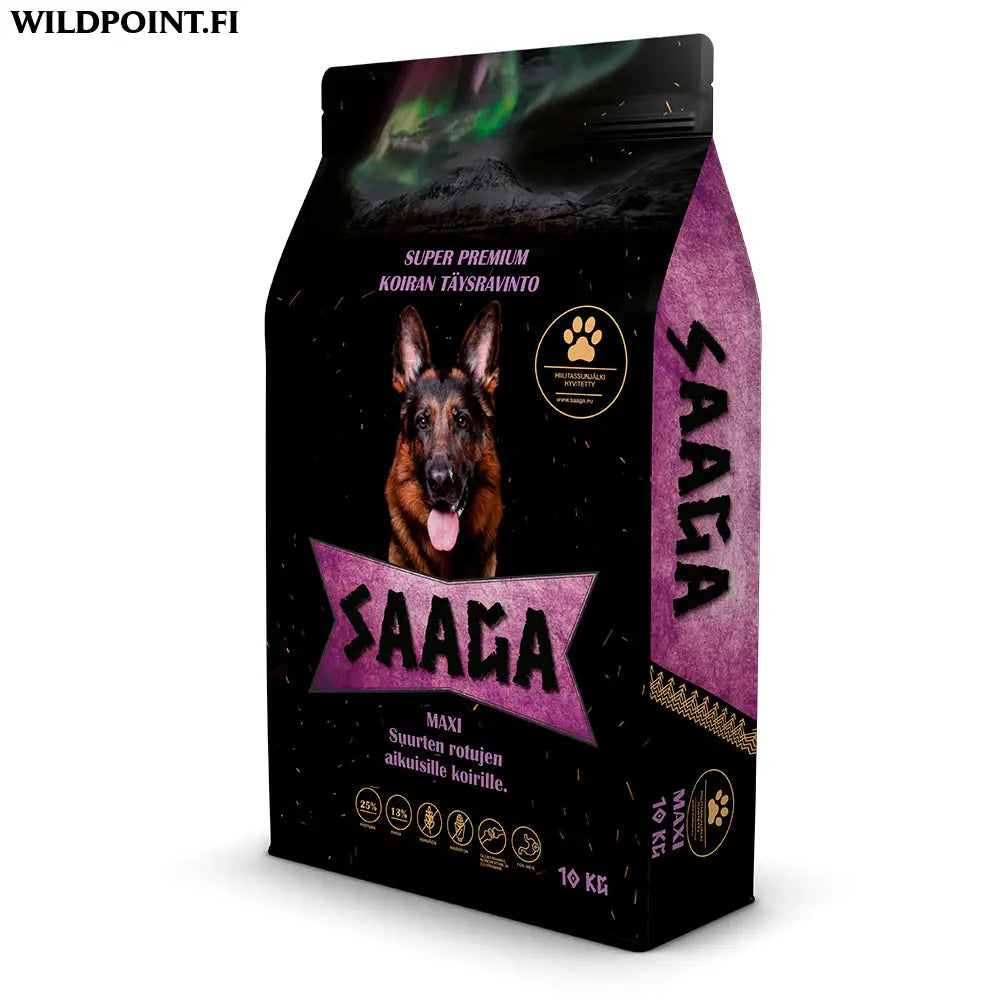 Saaga maxi täysravinto koirille - 2kg - saaga maxi täysravinto koirille - wildpoint outdoors retkeily 10,90 €