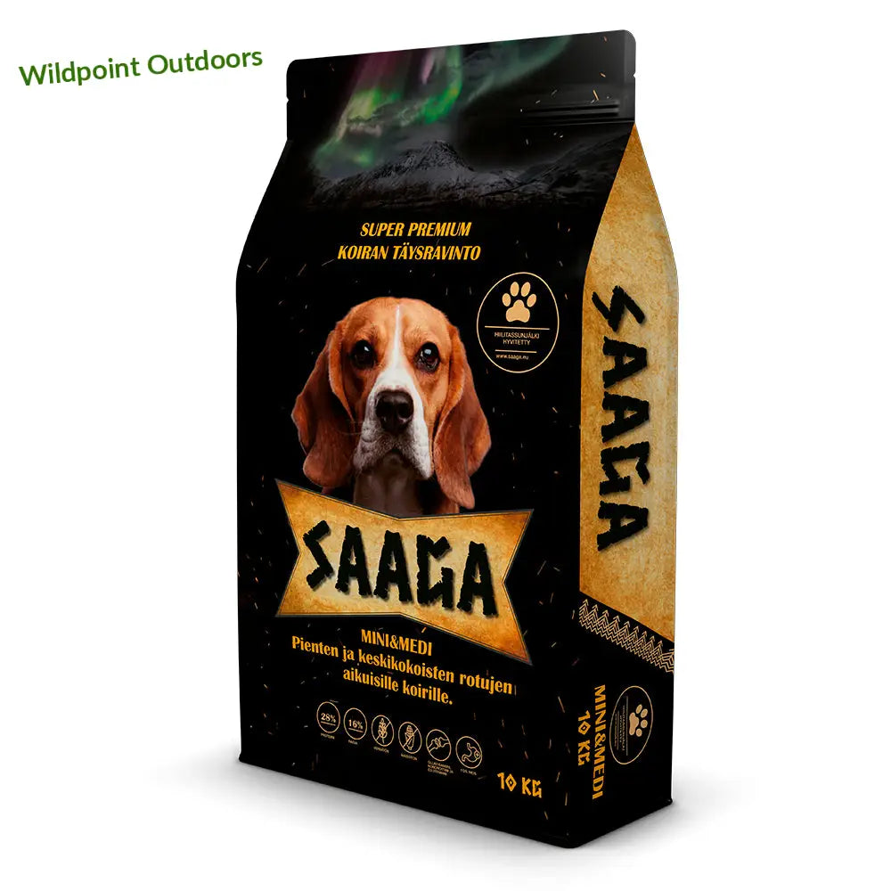 Saaga mini & medi täysravinto koirille - 10kg - wildpoint retkeily 36,90 €