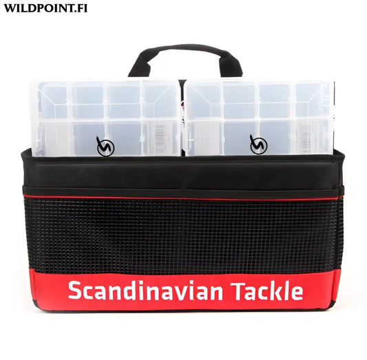 Scandinavian tackle jättikokoinen tarvikelaukku + 4x vieherasia