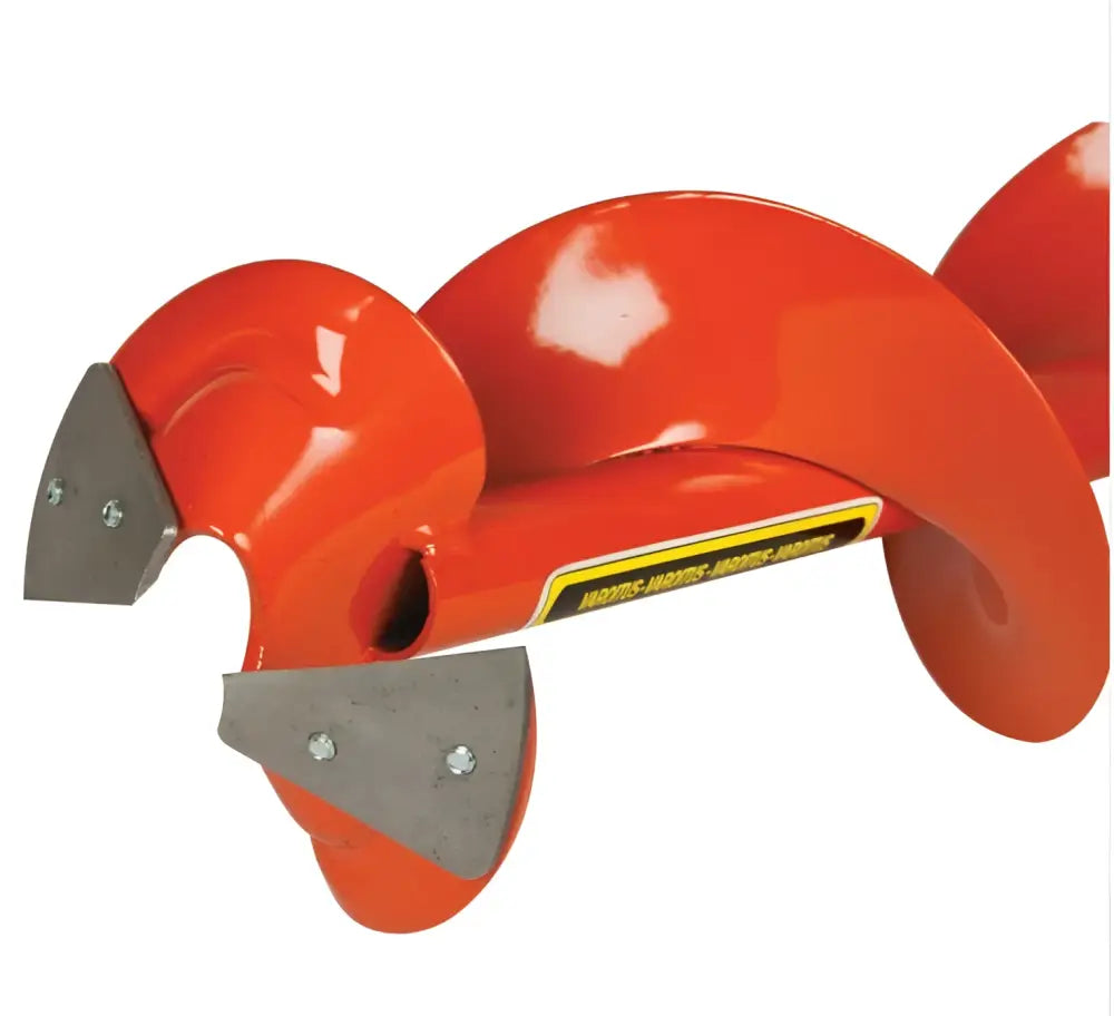 Scandinavian tackle pro auger 130mm taittovartinen jääkaira kirkkaankeltaoranssi metalliterä sinisellä etiketillä