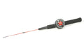 Mustan pilkkivavan ja punaisen hopean kelan yhdistelmä wildpoint outdoors merkiltä scandinavian tackle vertical champion combo 60mm