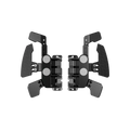 Simagic 3-paddle shifter module musta hiilikuitu ja metallinen lentovarressa ohjain kahdella joystickilla ja säätönapeilla
