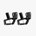 Black metal simagic desk clamp fixture multifunctional bike mount brackets with sleek angular design and silver rods