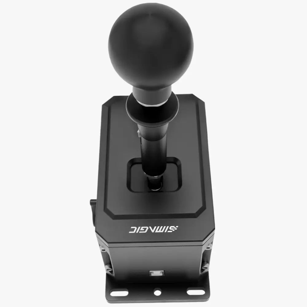 Musta simagic ds-8x h-kuvion vaihdekepin nuppi mattapintaisella ergonomisella pyöreällä päällä