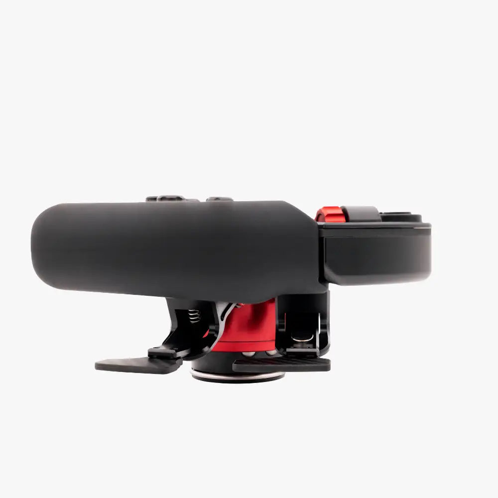 Simagic fx-c formula steering wheelin musta-punainen kameran kahva mattapintaisella ergonomisella muotoilulla
