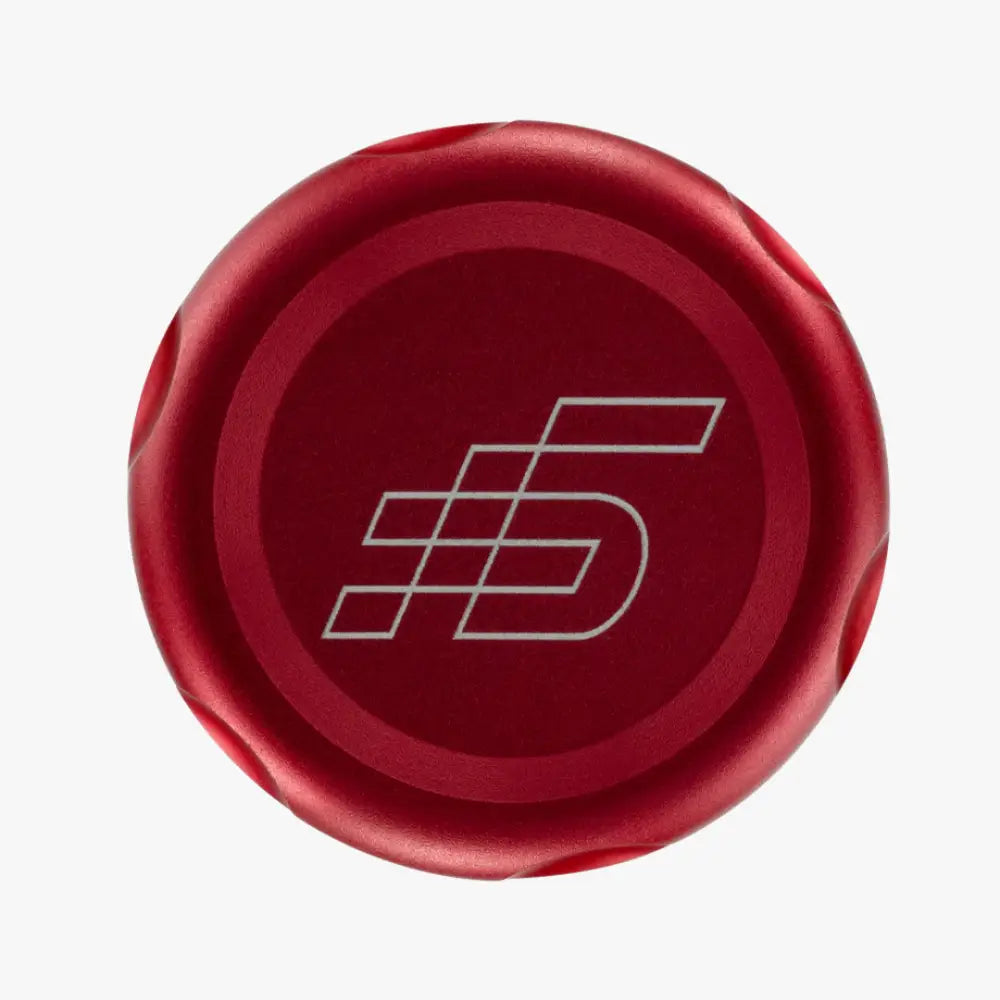 Simagic gt linear haptic pedal reactor with red new balance logo cap featuring a glossy finish and embossed white branding