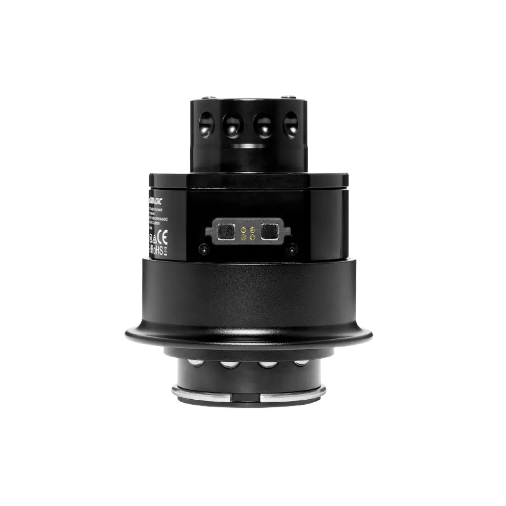Black industrial camera mount with matte finish and metallic connectors for simagic maglink pro extend product