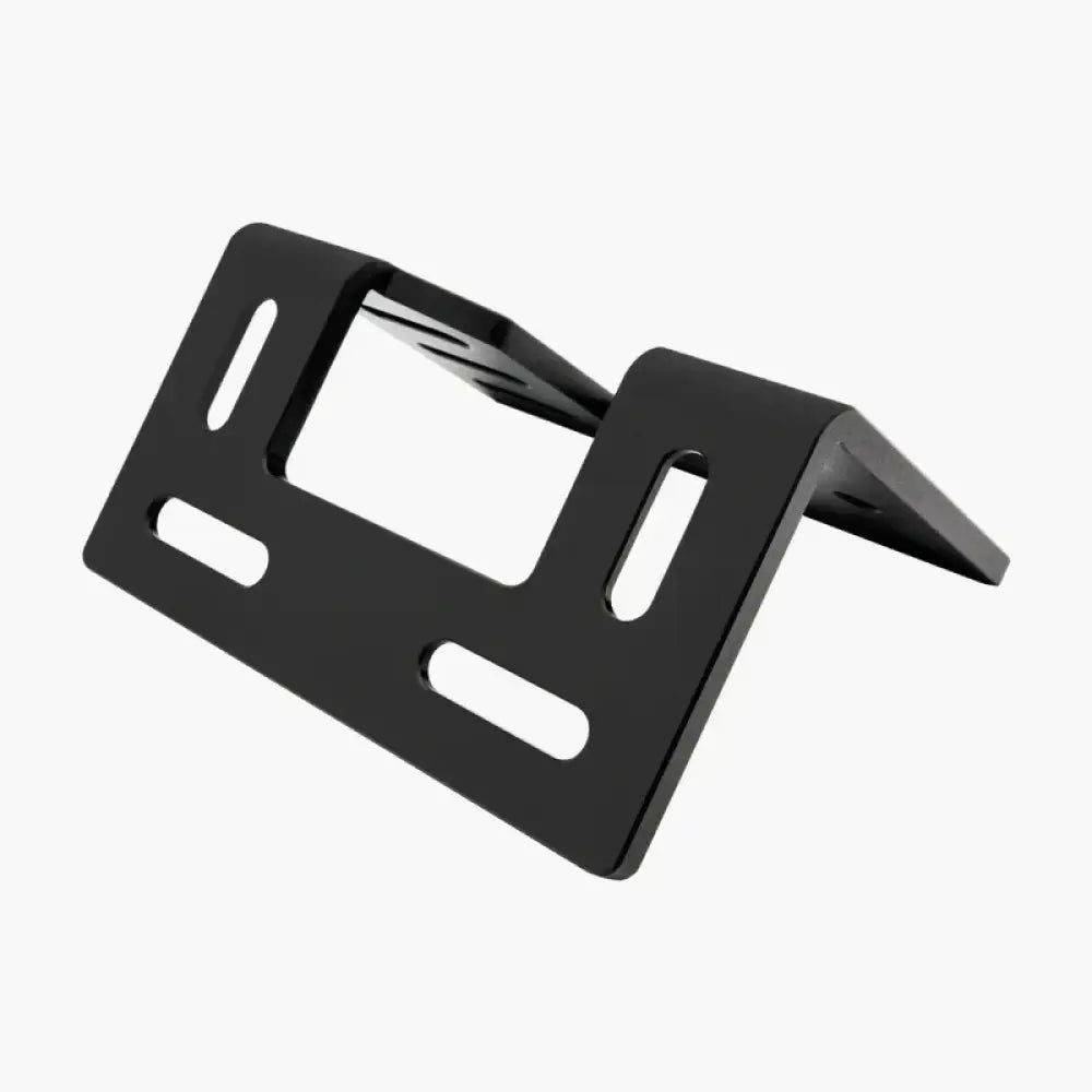 Musta mattapintainen metallinen simagic monitoiminen L-muotoinen teline kulmikkailla reikävaihtoehdoilla