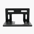 Black metal mounting bracket with rectangular shape and multiple cutouts for adjustable positioning from simagic multifunctional l shaped bracket p-lok