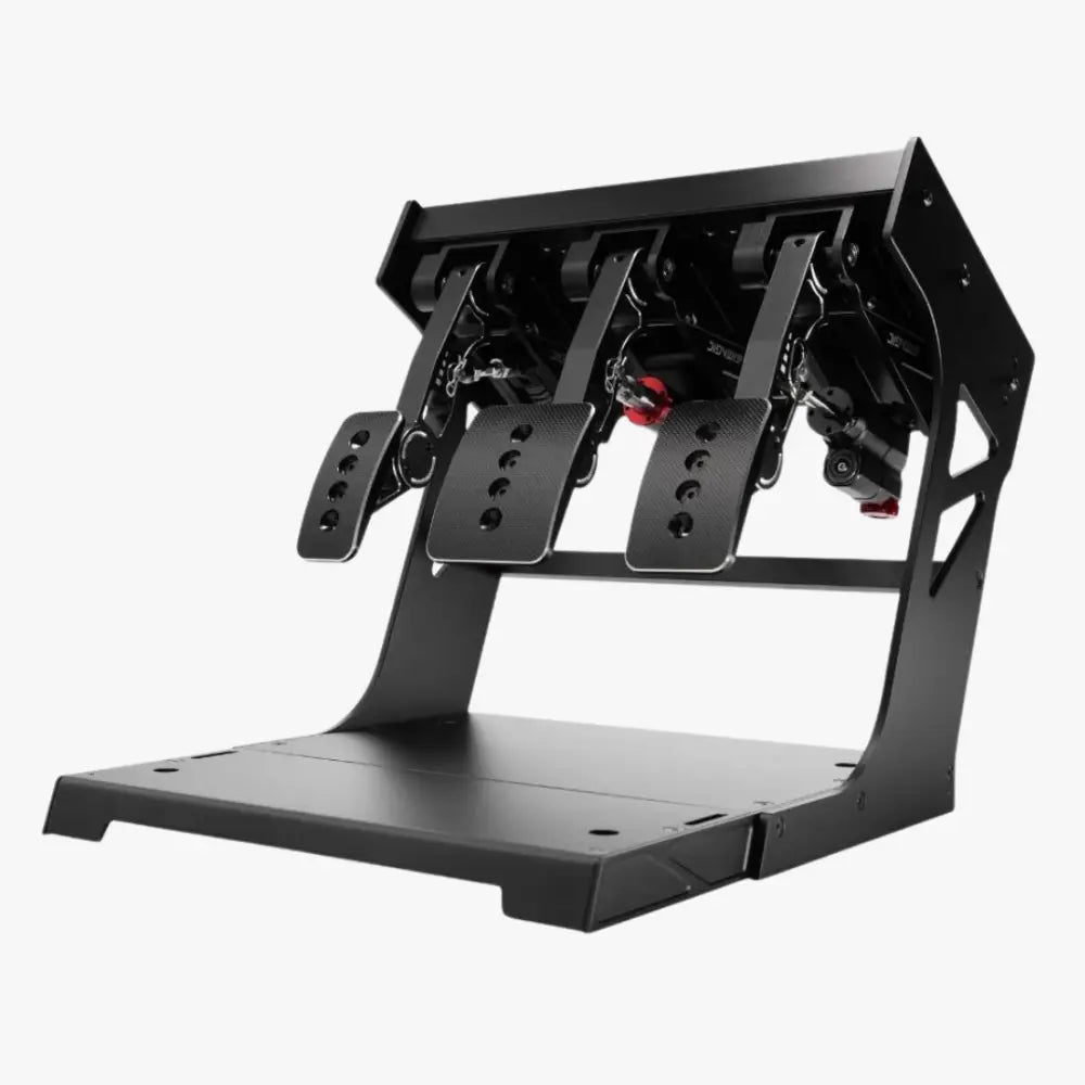 Simagic p1000 hydraulic throttle system black racing pedal set with three pedals and metal frame for racing use