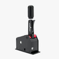 Simagic q1s sequential shifter mustalla simrac-vaihtajalla jossa punainen sisäinen vaihteisto ja mattapintainen kahva