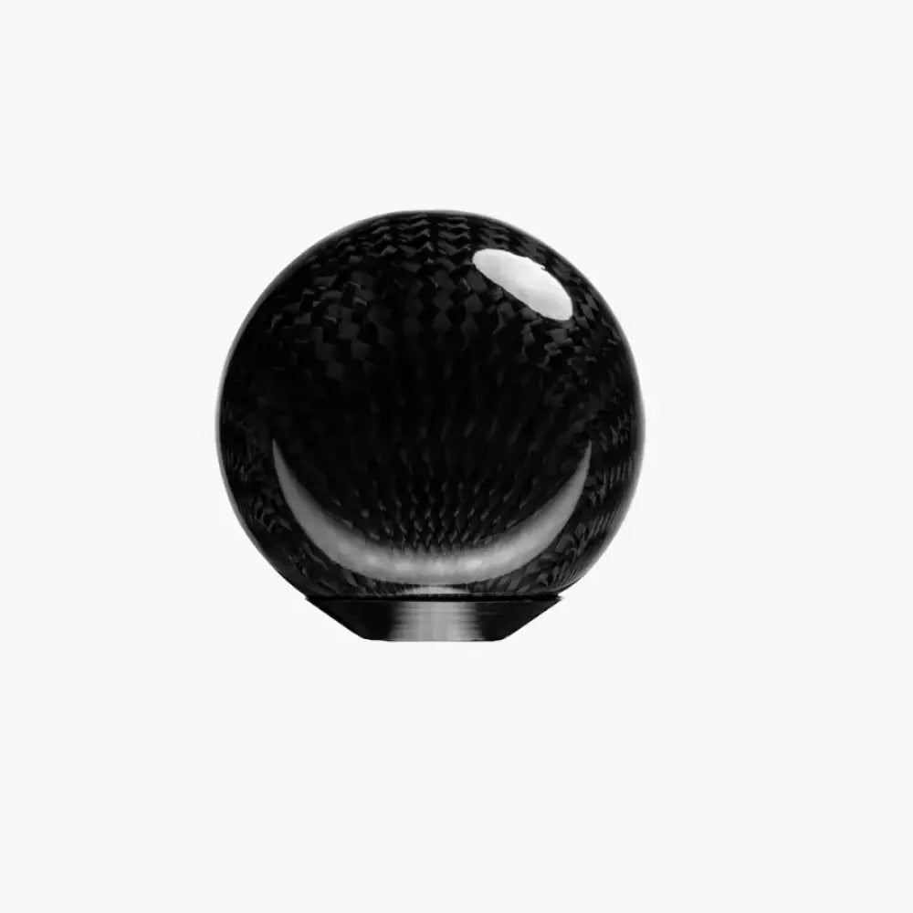 Simagic round knob for h pattern shifter black carbon fiber gear shift knob with glossy finish and textured weave pattern
