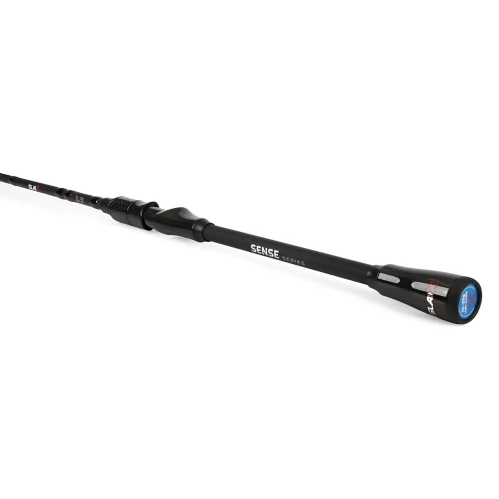 Slaix sense series avokelavapa mustaa hiilikuitua, tyylikäs moderni muotoilu ja valkoiset logot 205cm 10-25g kevyelle kuhalle