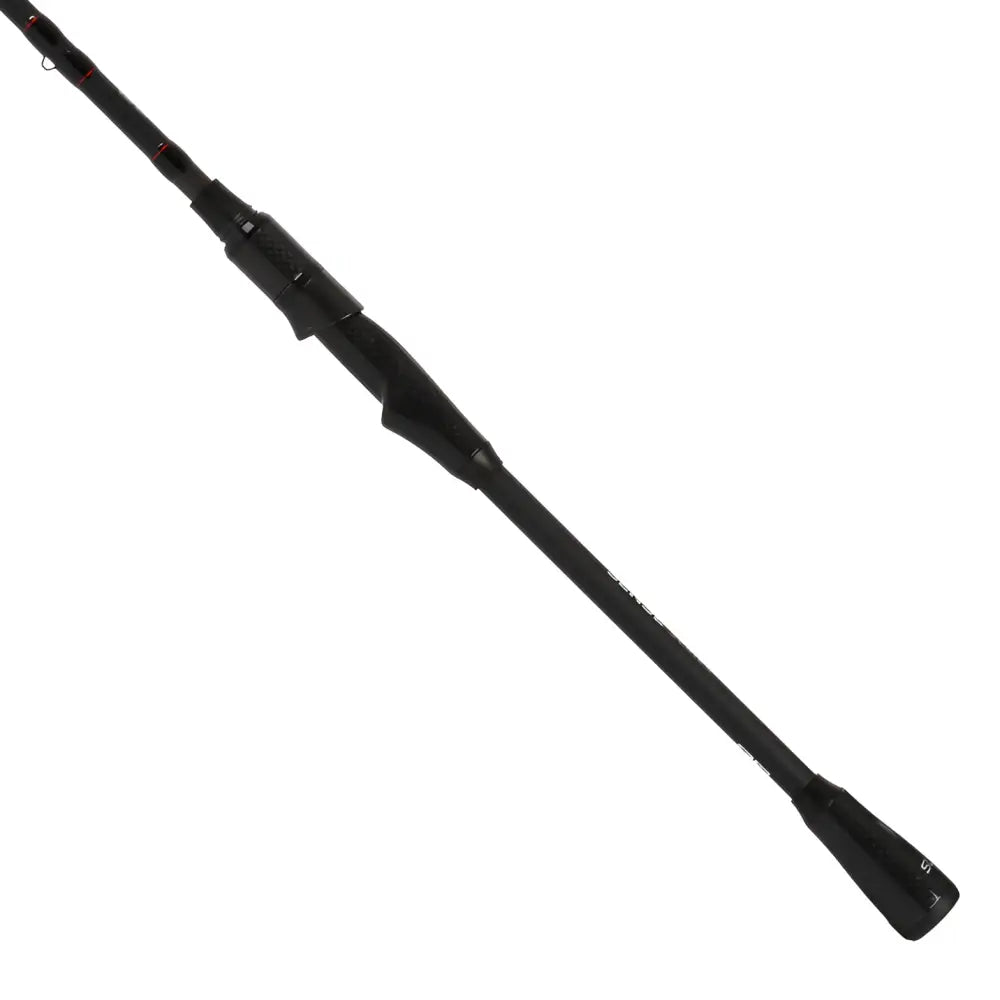 Slaix sense series avokelavapa carbon fiber 10-25g kevyt zander 205cm musta punaisilla yksityiskohdilla ja teksturoidulla kahvalla