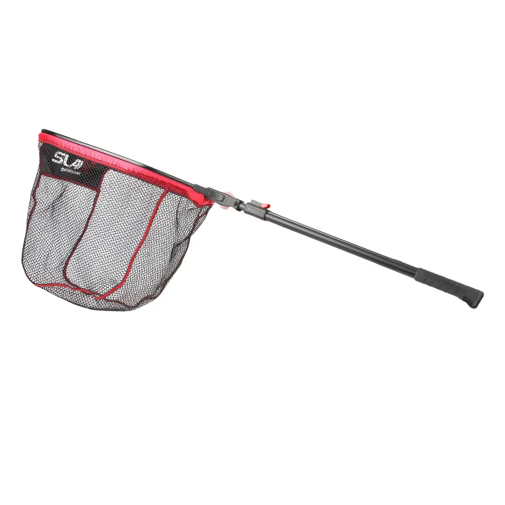 Slaix tackle carbon x50 punainen ja musta verkko kahvallinen kokoontaittuva teleskooppihaavi 50x40cm