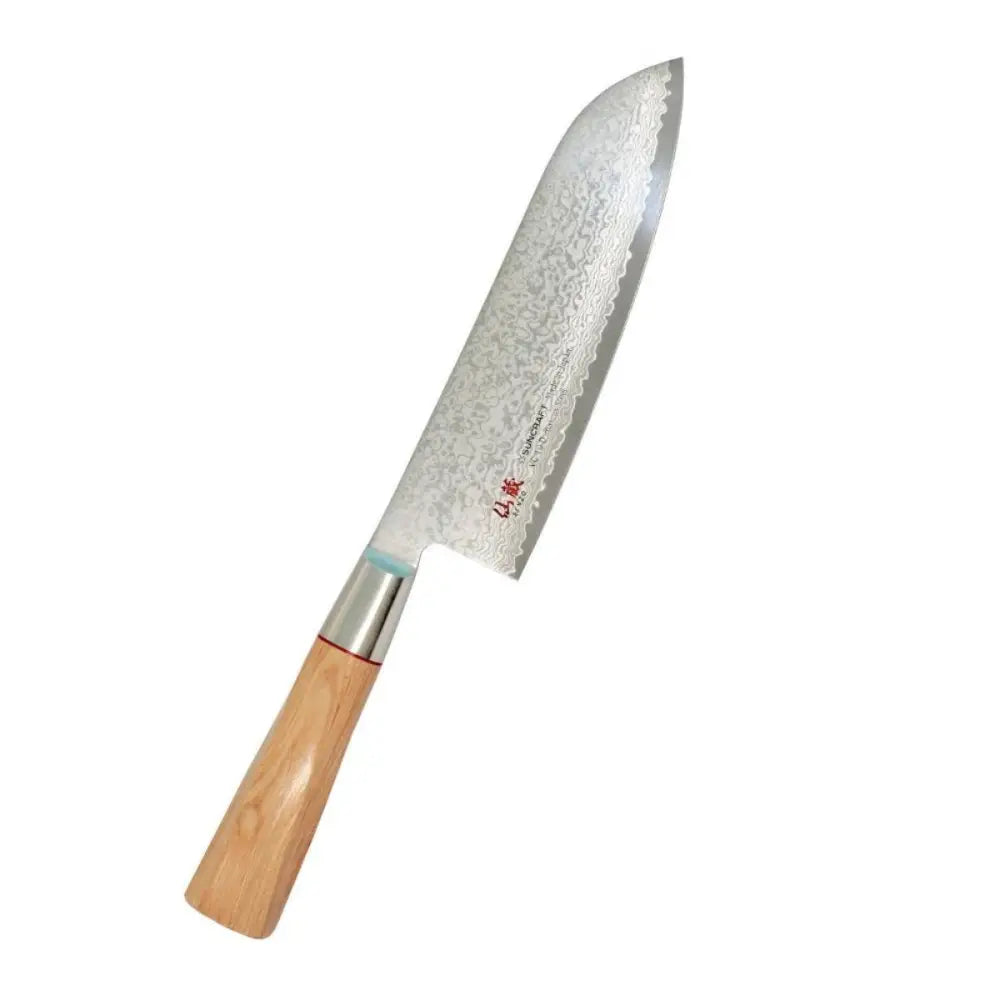 Suncraft senzo damascus twisted octagon santoku 17 cm - made in japan retkeilyvarusteet verkkokaupasta 189 €