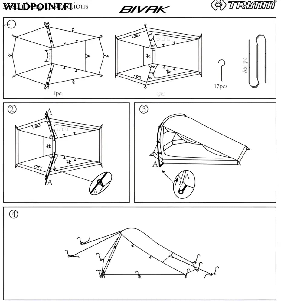 Trimm bivak sand teltta 2-hengelle