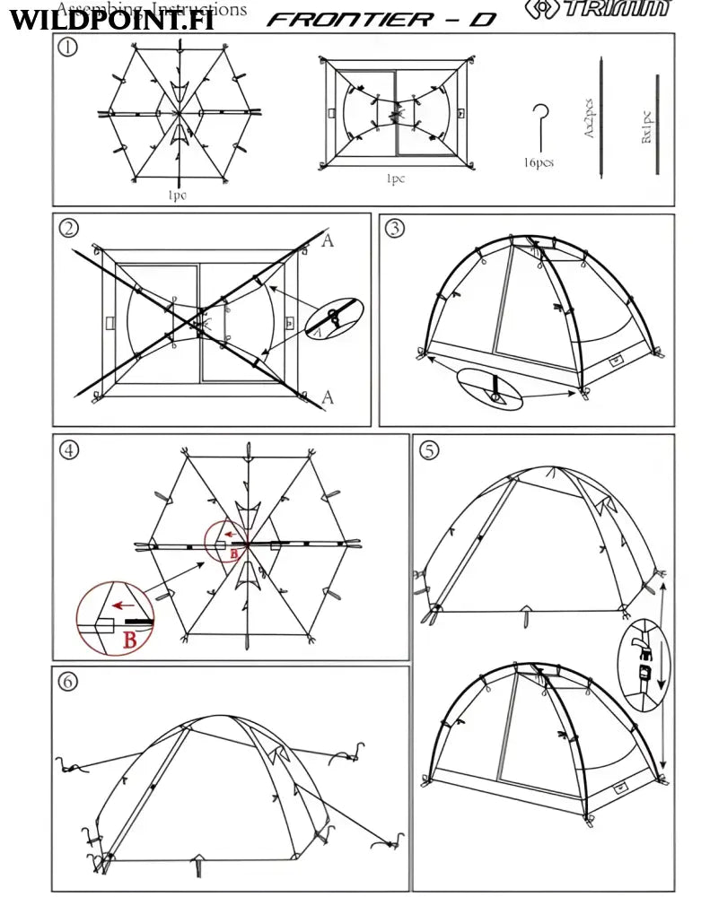 Trimm frontier-d teltta lime / harmaa