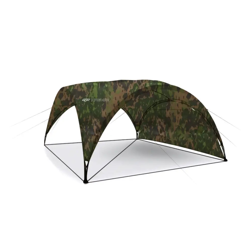 Trimm party teltta camo m05 camouflage-kuvioitu pop-up katos mustalla rungolla ja kiristysnarulla