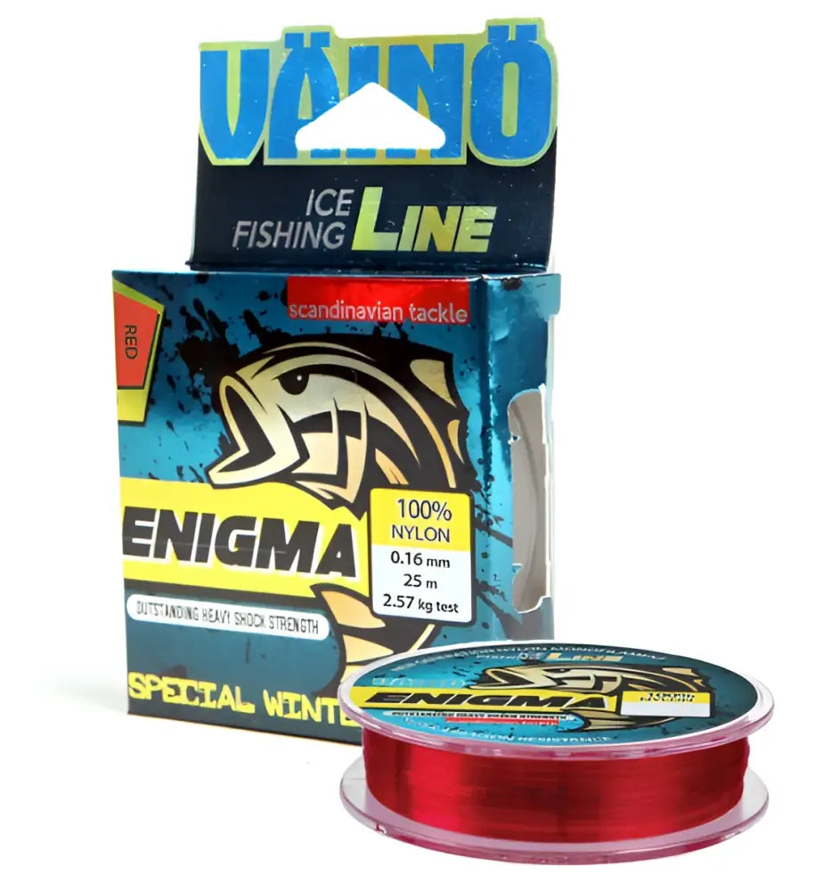 Enigma pilkkisiima 25m punainen nylon talvisiima - väinö 0.10mm 1.21kg - outlet poistotuote retkeilyvarusteet