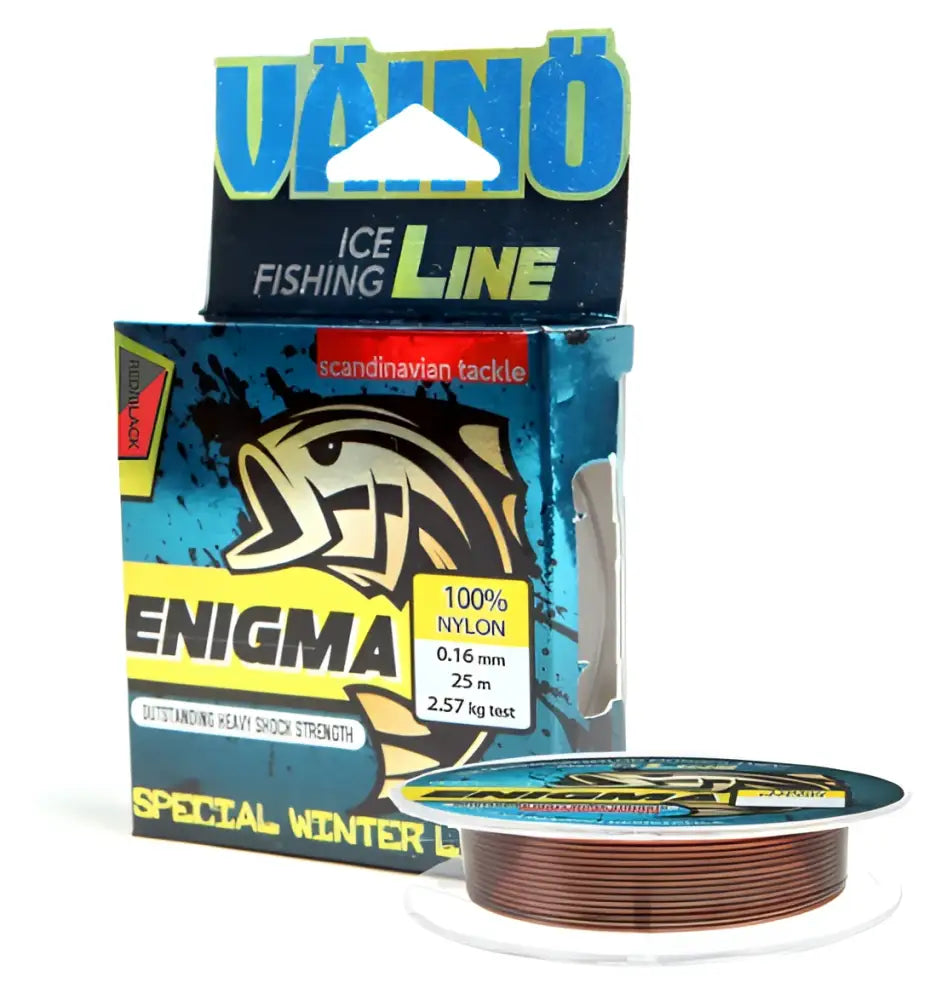 Väinö enigma pilkkisiima 25m - 0.10mm 1.21kg punainen + musta - wildpoint outdoors retkeilyvarusteet verkkokaupasta