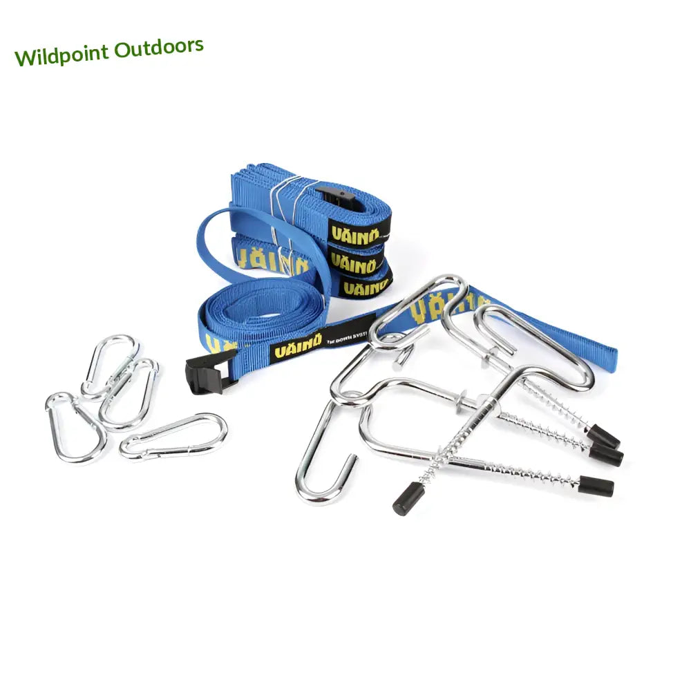 Väinö kiinnityshihnasarja karabiineilla ja jääruuveilla - retkeily 29,90 €