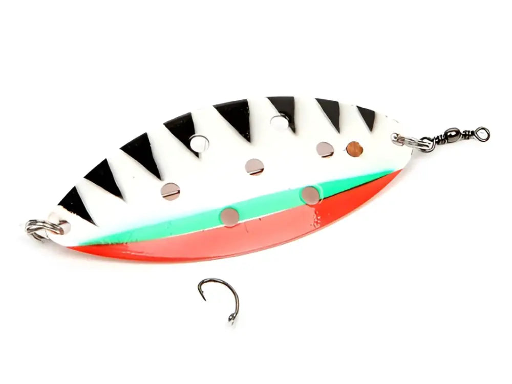 Väinö nellimn 85mm 14g isokokoiset rautulätkät upeissa väreissä. - zebra - retkeilyvarusteet verkkokaupasta 6,75 €