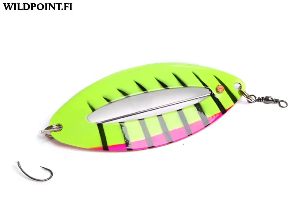 Väinö tanabru 85mm 13g isokokoiset rautulätkät valoaukolla. - väinö tanabru green zebra 85mm 13g