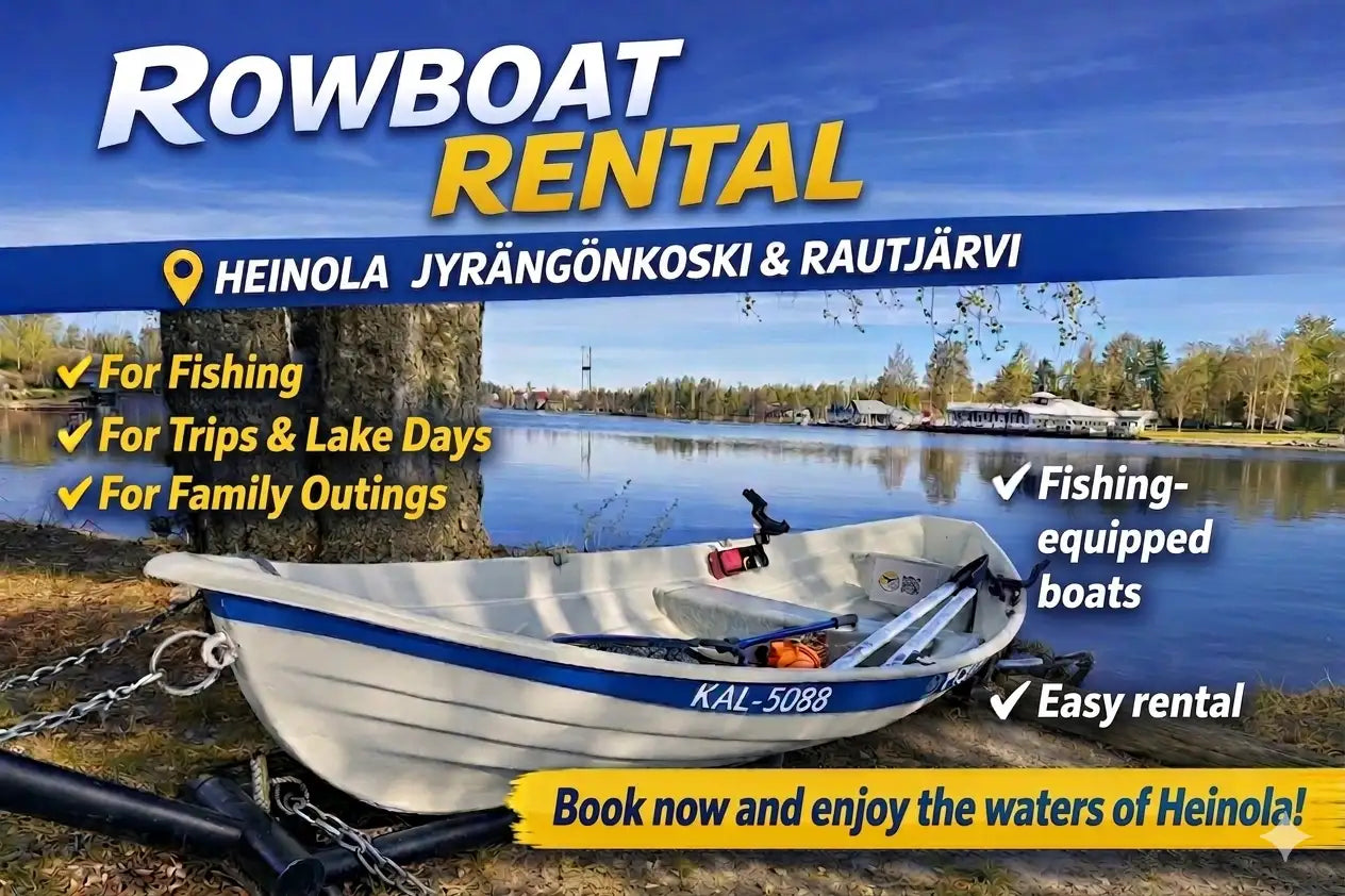 Rowingboat rental Heinola city and Rautjärvi