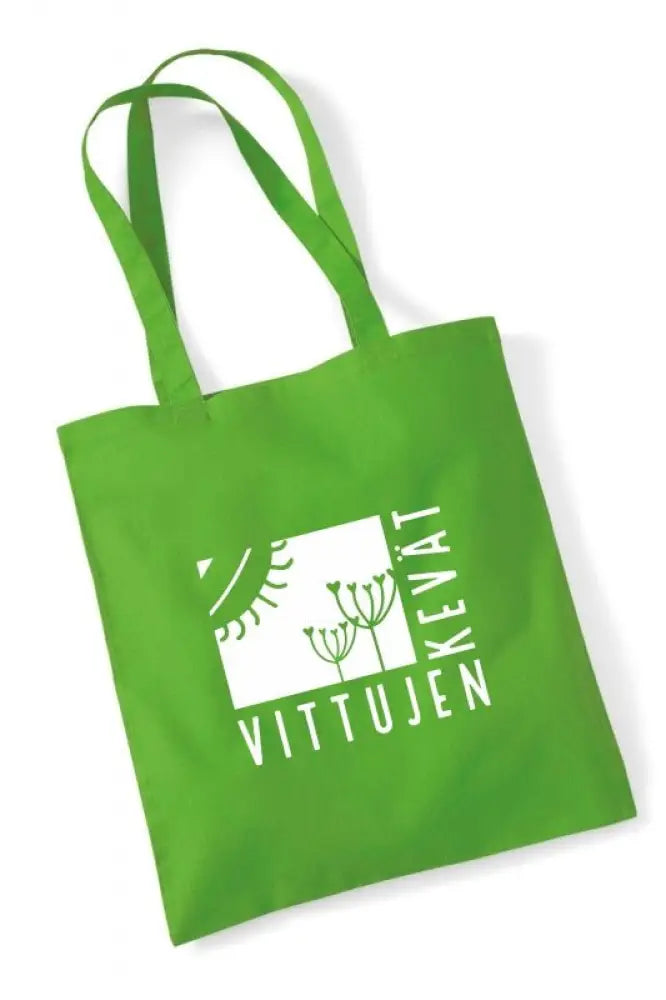 Vittujen kevät logo - kangaskassi - apple green - kangaskassi - wildpoint outdoors retkeilyvarusteet verkkokaupasta 15 €
