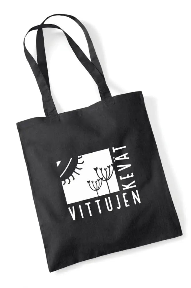 Vittujen kevät logo - kangaskassi - black - kangaskassi - wildpoint outdoors retkeilyvarusteet verkkokaupasta 15 €