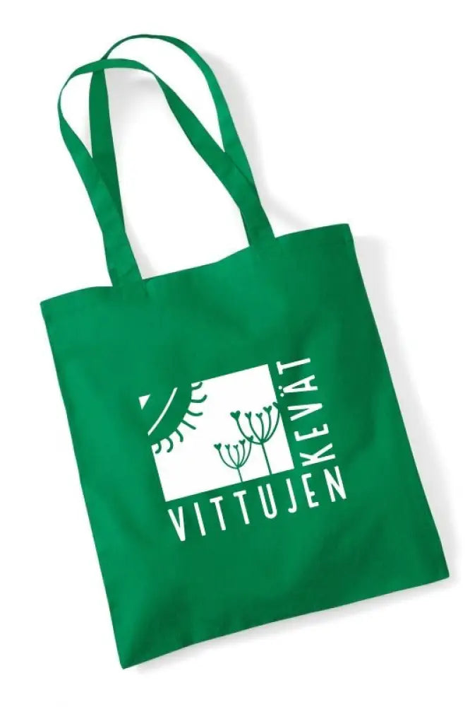 Vittujen kevät logo - kangaskassi - kelly green - kangaskassi - wildpoint outdoors retkeilyvarusteet verkkokaupasta 15 €