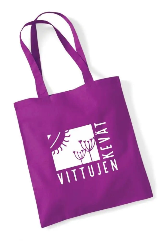 Vittujen kevät logo - kangaskassi - magenta - kangaskassi - wildpoint outdoors retkeilyvarusteet verkkokaupasta 15 €