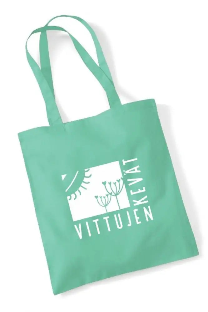 Vittujen kevät logo - kangaskassi - mint - kangaskassi - wildpoint outdoors retkeilyvarusteet verkkokaupasta 15 €