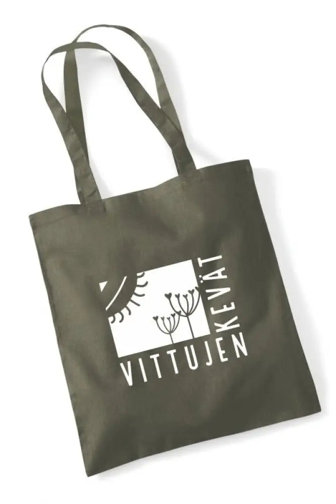 Vittujen kevät logo - kangaskassi - olive - kangaskassi - wildpoint outdoors retkeilyvarusteet verkkokaupasta 15 €