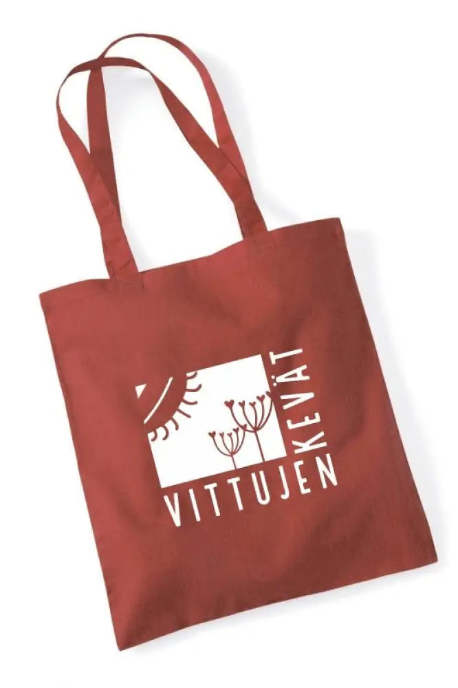 Vittujen kevät logo - kangaskassi - orange rust - kangaskassi - wildpoint outdoors retkeilyvarusteet verkkokaupasta 15 €