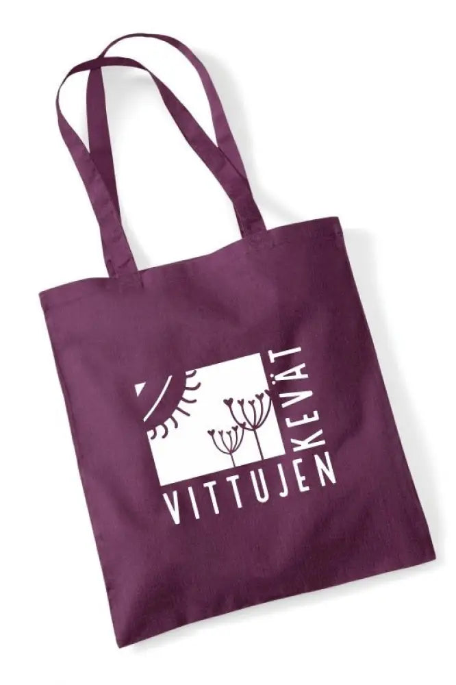 Vittujen kevät logo - kangaskassi - plum - kangaskassi - wildpoint outdoors retkeilyvarusteet verkkokaupasta 15 €