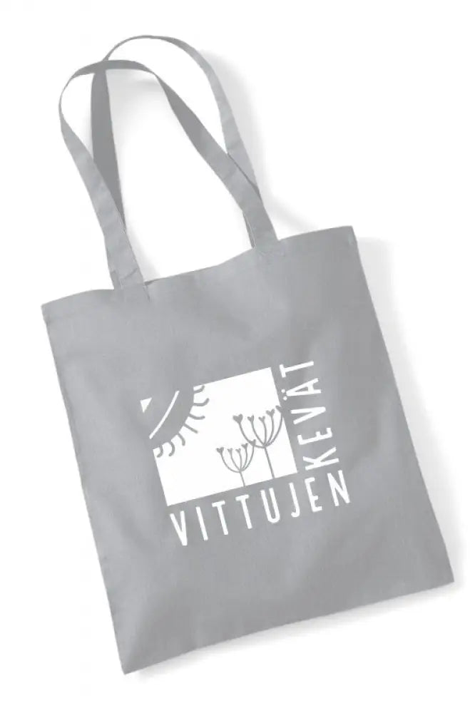 Vittujen kevät logo - kangaskassi - pure grey - kangaskassi - wildpoint outdoors retkeilyvarusteet verkkokaupasta 15 €
